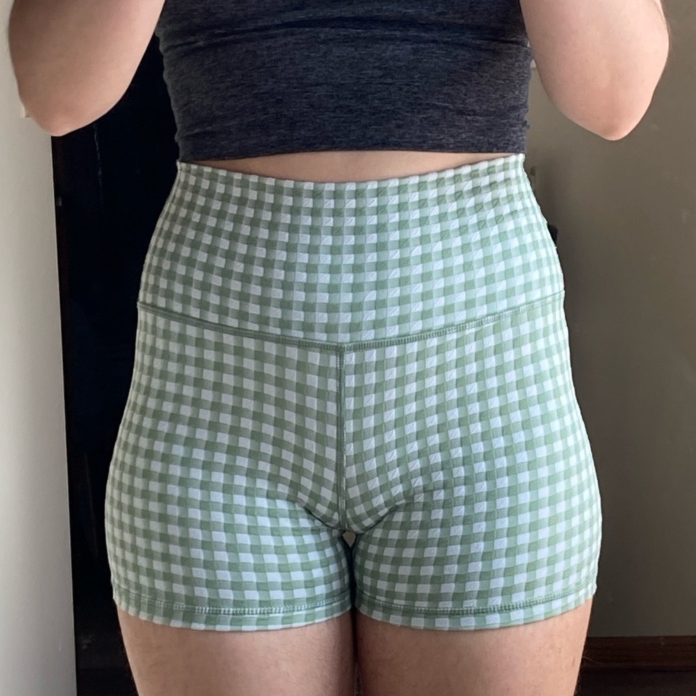 🌞(aerie) textured gingham bike shorts